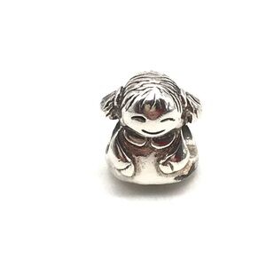 Pandora Retired Little Girl Child Charm